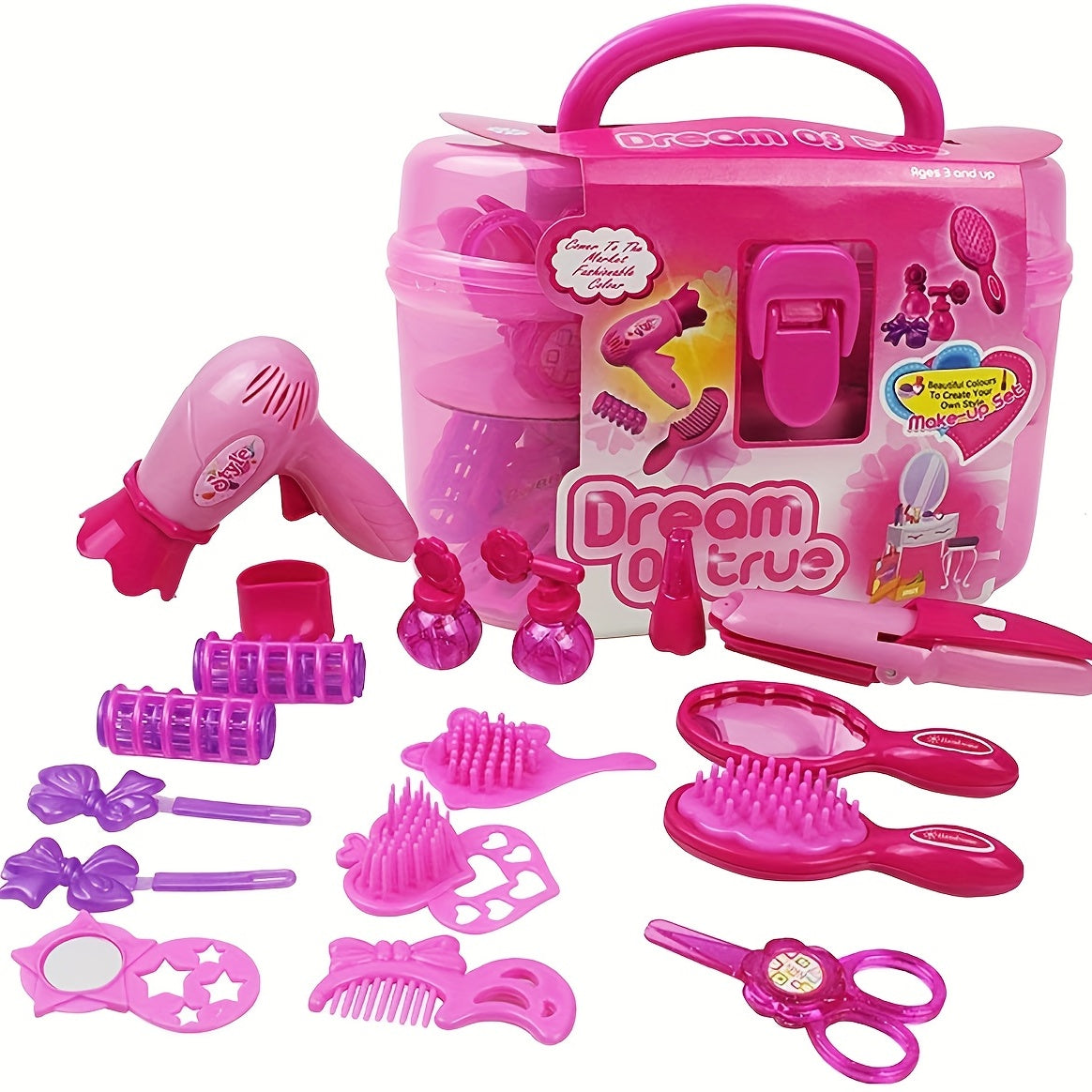 Kids Make Up Kit & Hair Styling Set
