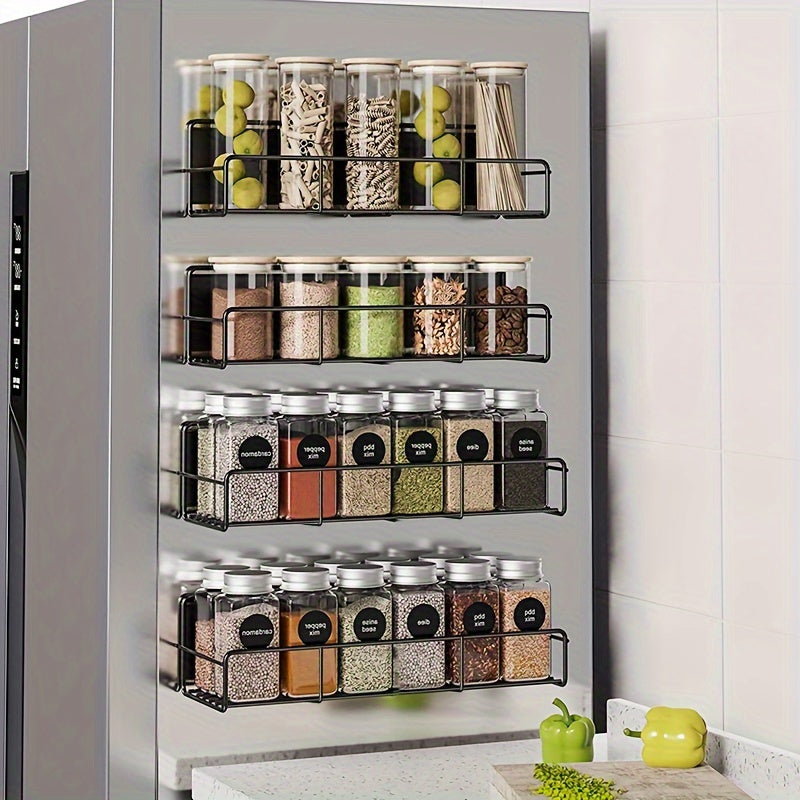Magnetic Shelves With Hooks for Home Kitchens - Storage Racks