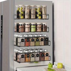 Magnetic Shelves With Hooks for Home Kitchens - Storage Racks