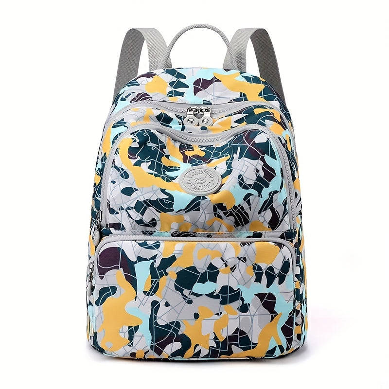 Flower Print Backpack Carry On Travel Bag For Luggage