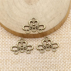 20pcs Vintage Hollow Flower Jewelry Connector for DIY Jewelry Making