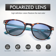 Men's Round Frame Sunglasses UV Protection for Outdoor Sports