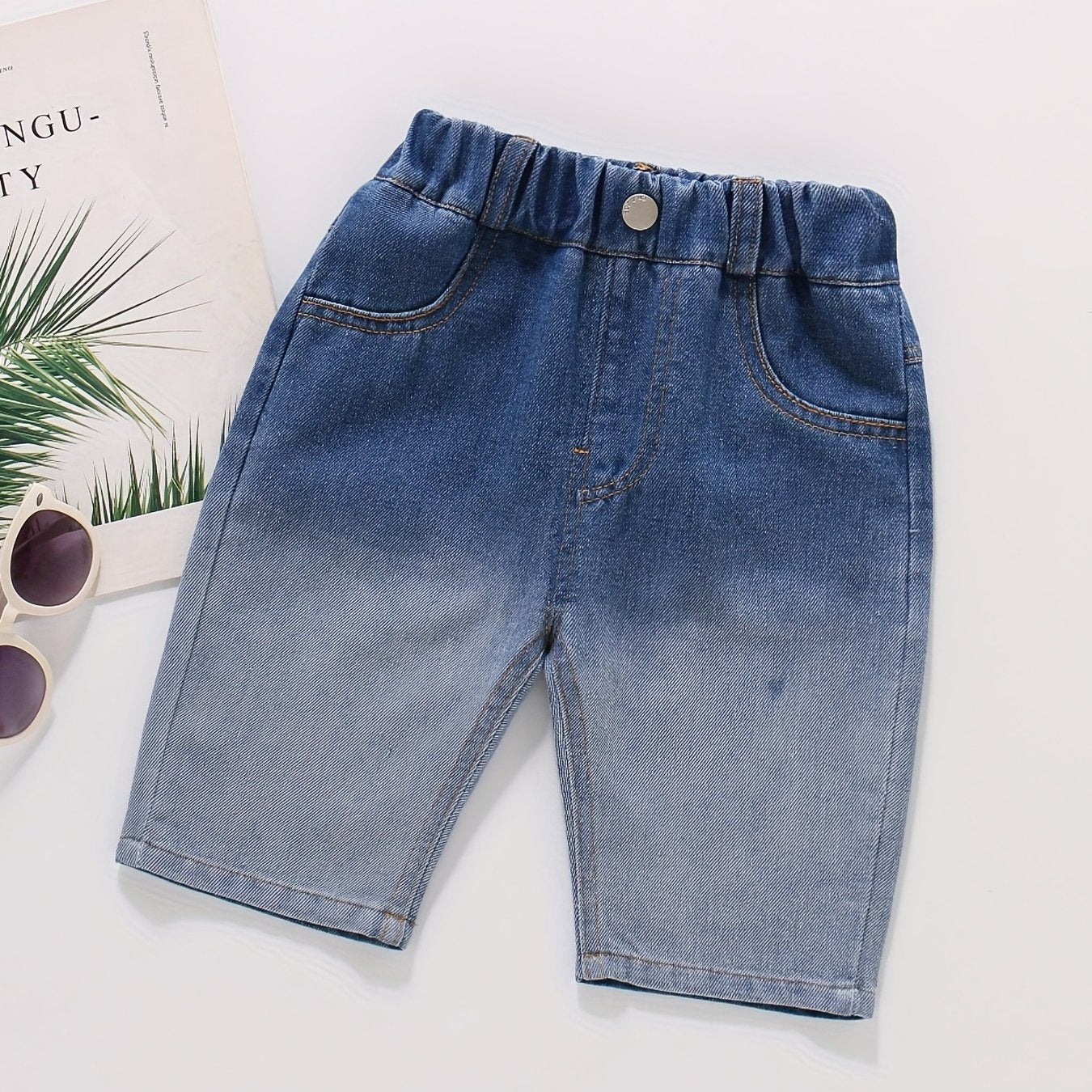 Toddler Boys Gradient Casual Denim Shorts Kids Summer Clothes