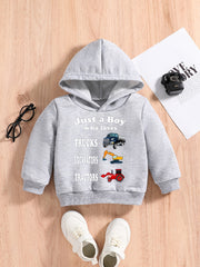 Baby Boys Cartoon Vehicle Sweatshirt Hoodie