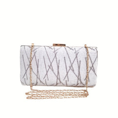 Stylish Clutch Wallet Evening Bag with Chain Strap