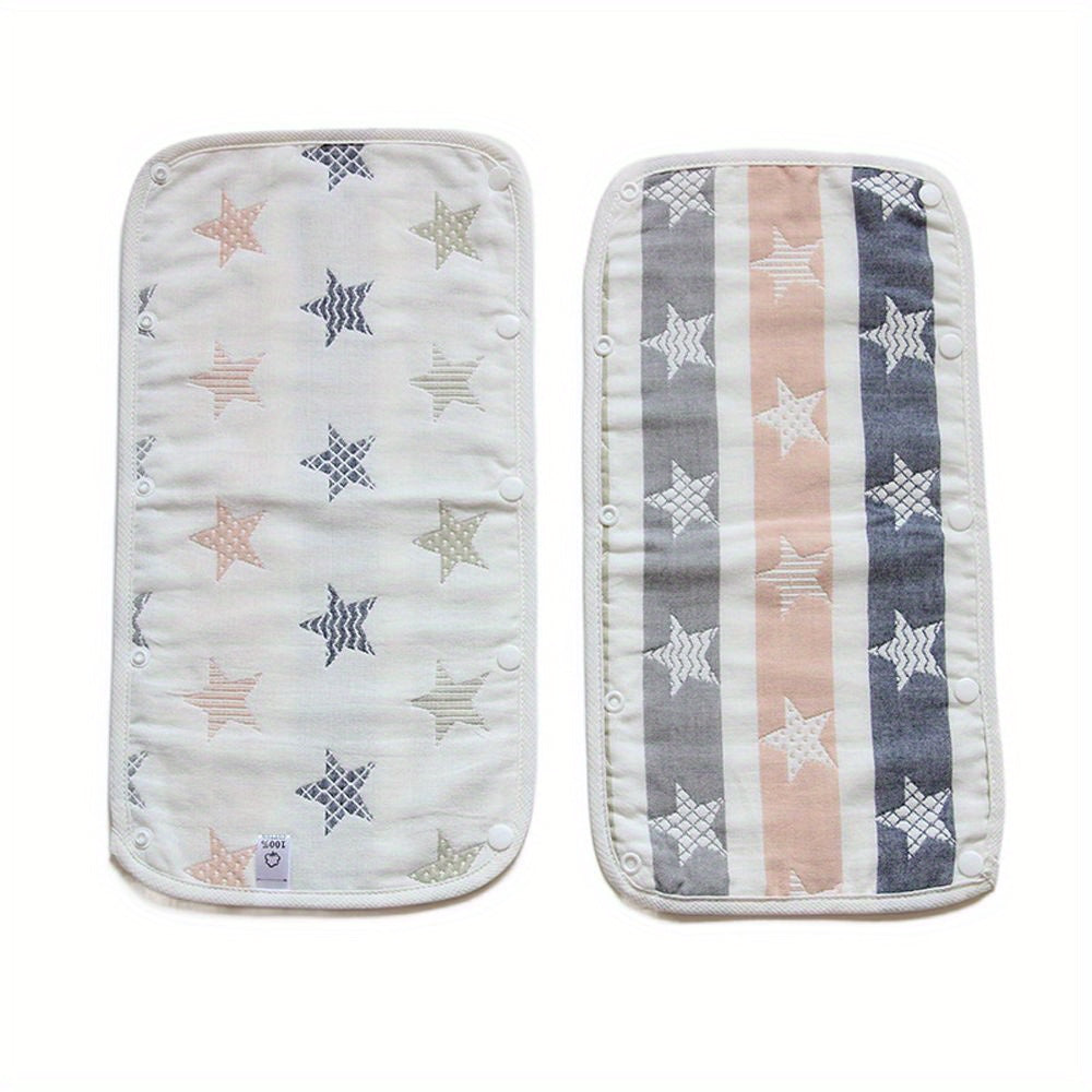 Baby Stroller Armrest Protector Cotton Infant Bib Newborn Burp Cloth
