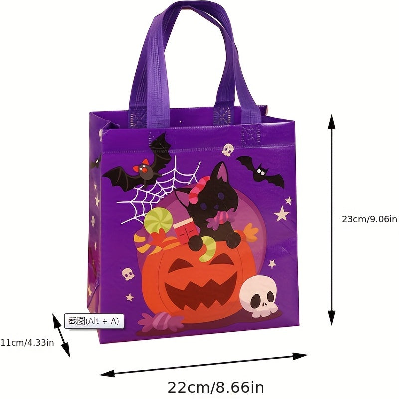 20pcs Halloween Party Gift Handbag Ghost Skull Elf Print Tote Bag No woven