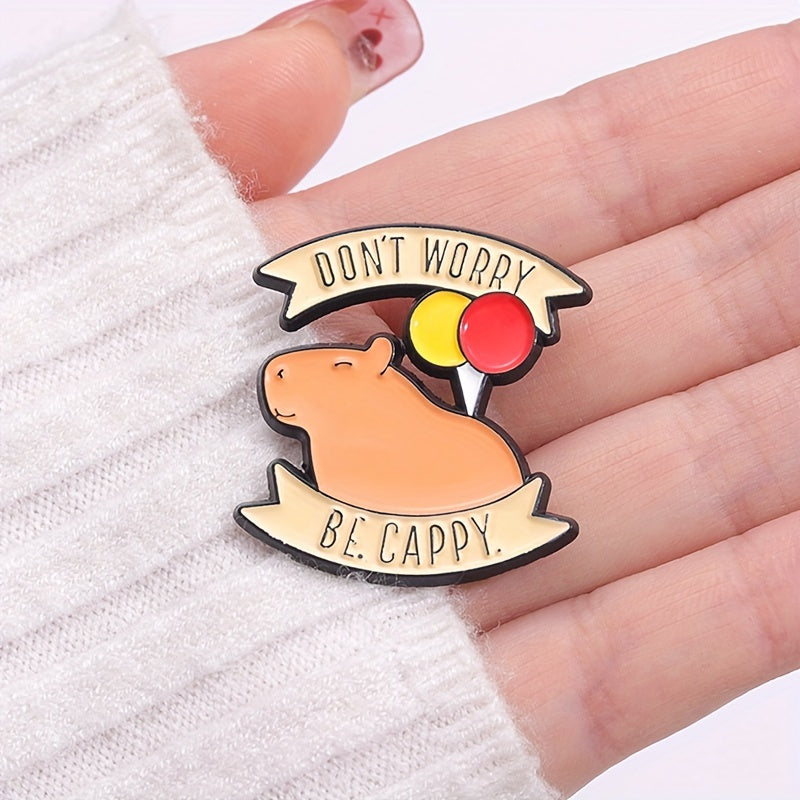 Capybara Balloon Enamel Pins