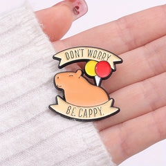 Capybara Balloon Enamel Pins