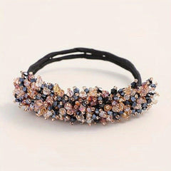 Crystal Pearl Hair Device Braided Headdress Hair Artifact Bun Accessories