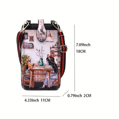 Printed Crossbody Bag Mini Mobile Phone Purse