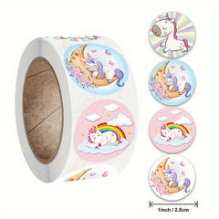 500pcs Cartoon Unicorn Fun Stickers for Students Decorative Envelope Seal Label
