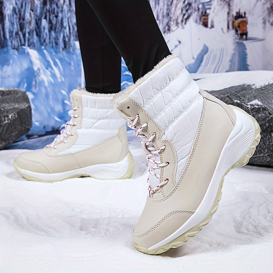 Women's Thick Fleece Lining Snow Boots Anti slip Outdoor Hiking Boots