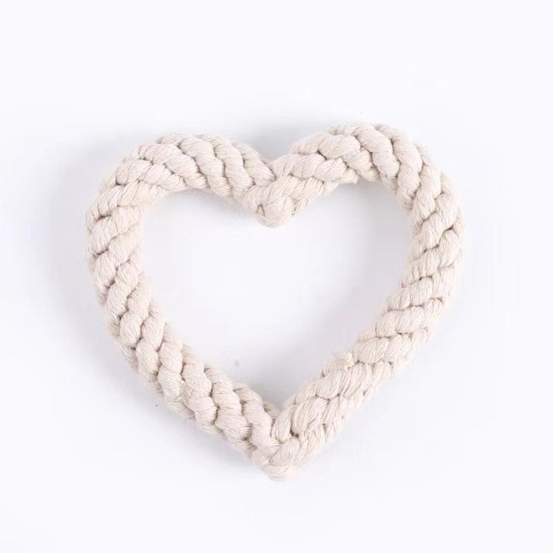 Dog Cotton Rope Chew Toy Teeth Cleaning Bite Training Toy