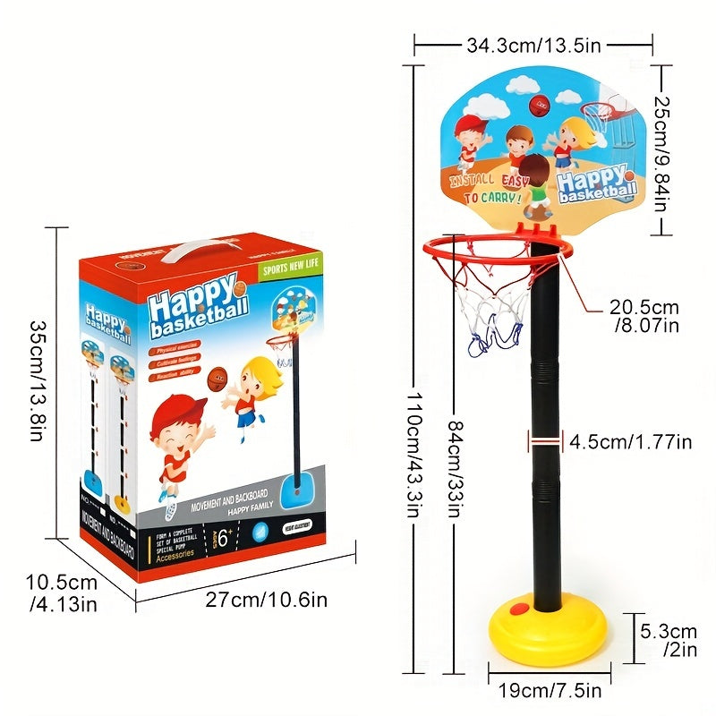 Kids Basketball Hoop Adjustable Height Indoor & Outdoor Shooting Toy