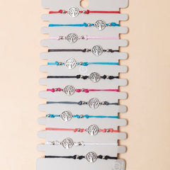 12 Pcs Bohemia Style Tree Of Life Charm Bracelet Gift