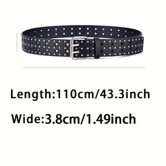 Women's Vintage Star Hollow Belt PU Leather Pants Jeans Belts