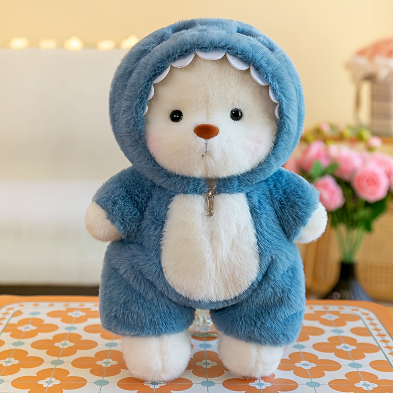 15in Transformation Bear Doll Plush Toy - Soft Stuffed Animal for Birthday & Hom