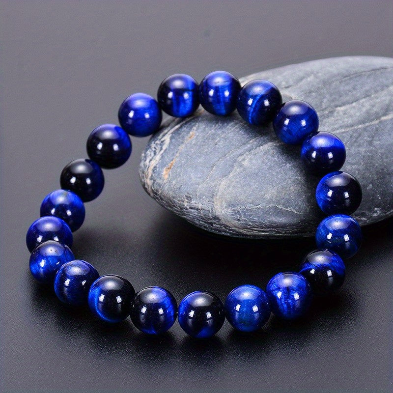 Tiger Eye Stone Bracelet Men's Jewelry 6 8 10MM DIY Hand String