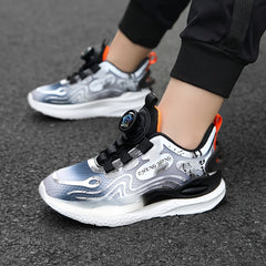 Kid's Non Slip Basketball Shoes w/ Rotating Buckle & Comfy Design
