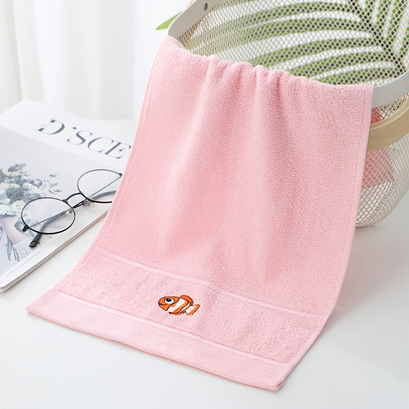 5pcs Cartoon Animal Baby Face Towel Soft Absorbent Household Bath Towel