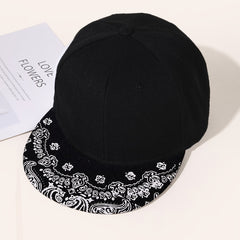 Paisley Print Baseball Cap Casual Snap Back Hat Adjustable Sports Hat