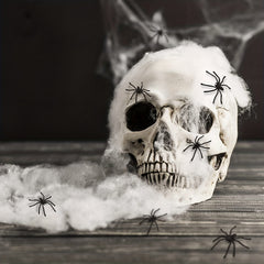 100pcs Halloween Spooky Plastic Spiders Scary Toy Kids Party Decor