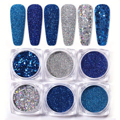 6pcs Glitter Nail Sequins Face Body Ornaments
