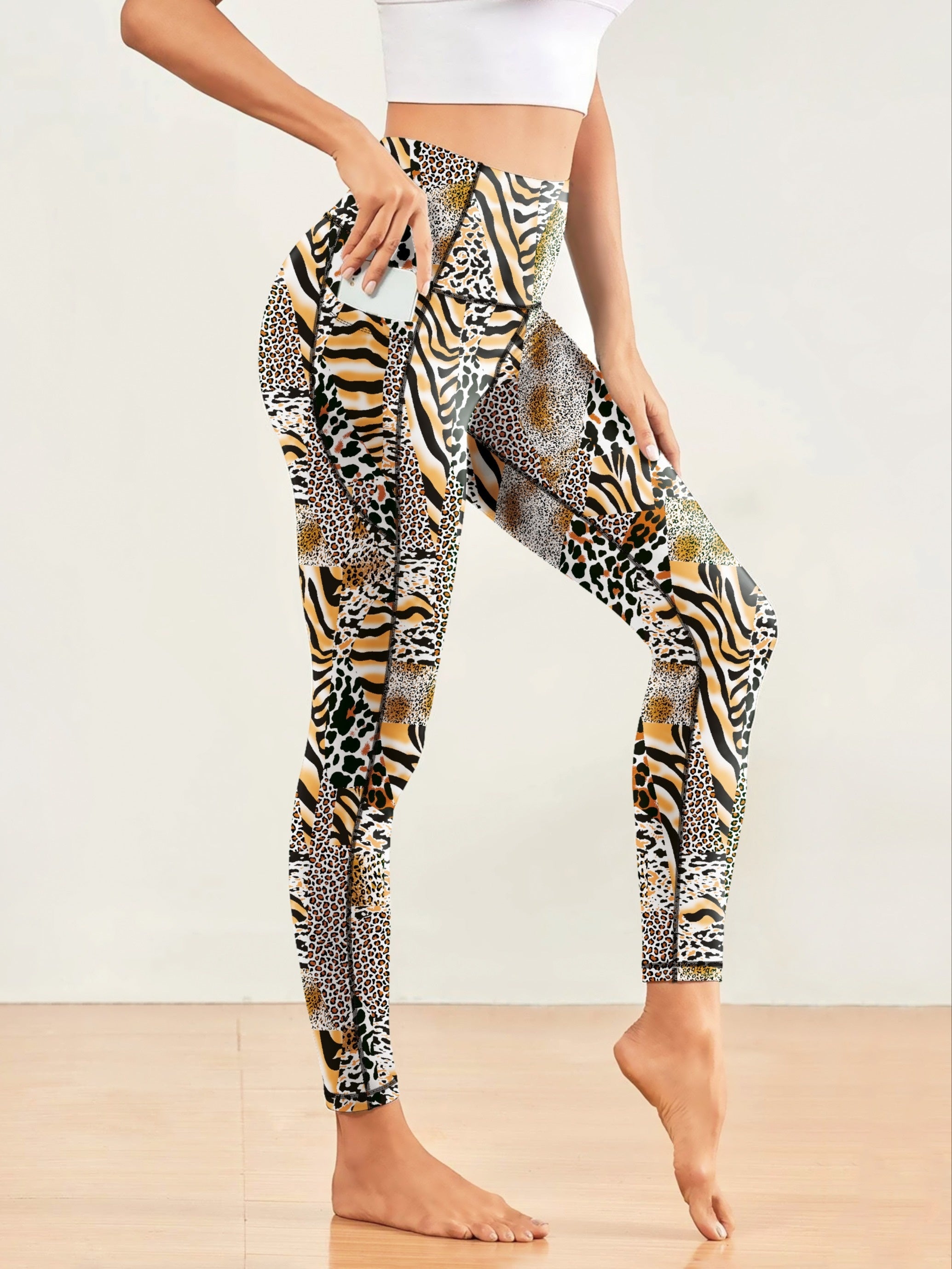Slim Fit Yoga Pants With Pocket High Elastic Leggings Women's Activewear