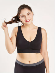 Women's Plus Size Sports Bra Full Cup Shockproof Padded Bralette