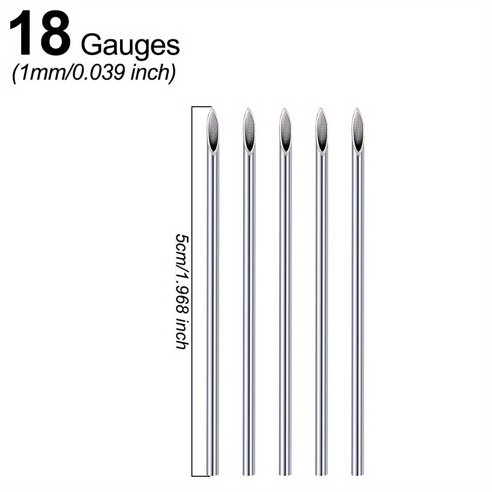 5 Pcs Disposable Piercing Needles for Ear Nose Lip Nipple Piercing
