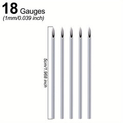 5 Pcs Disposable Piercing Needles for Ear Nose Lip Nipple Piercing