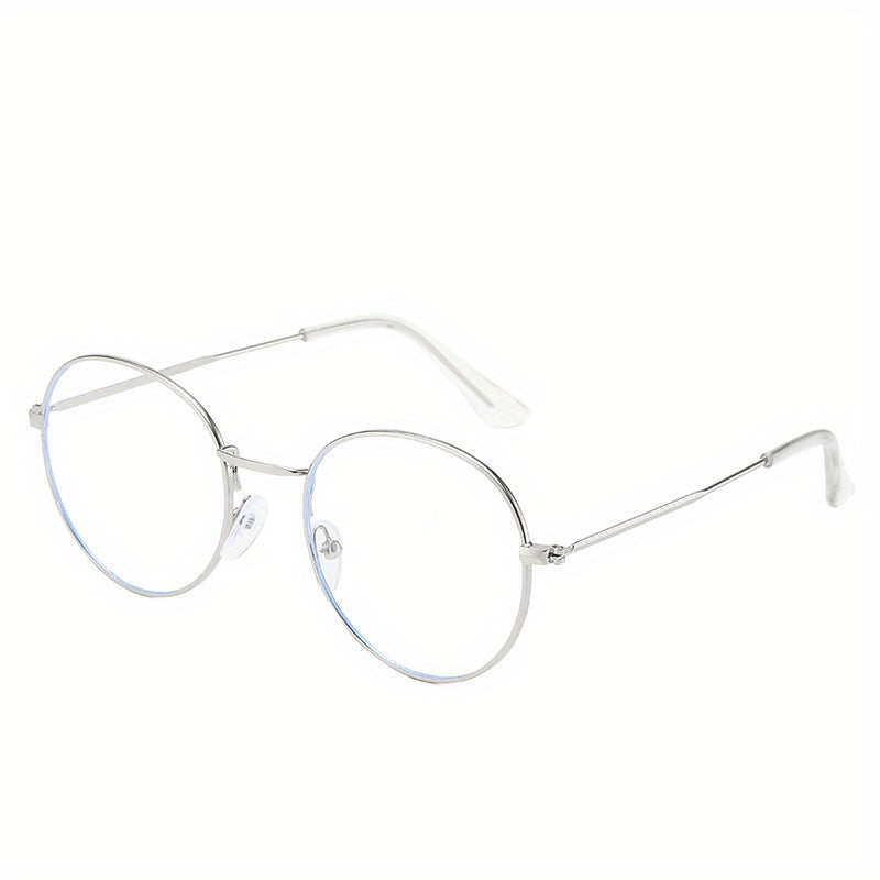 Anti Light Lens Metal Frame Men's Casual Glasses With Glasses Case