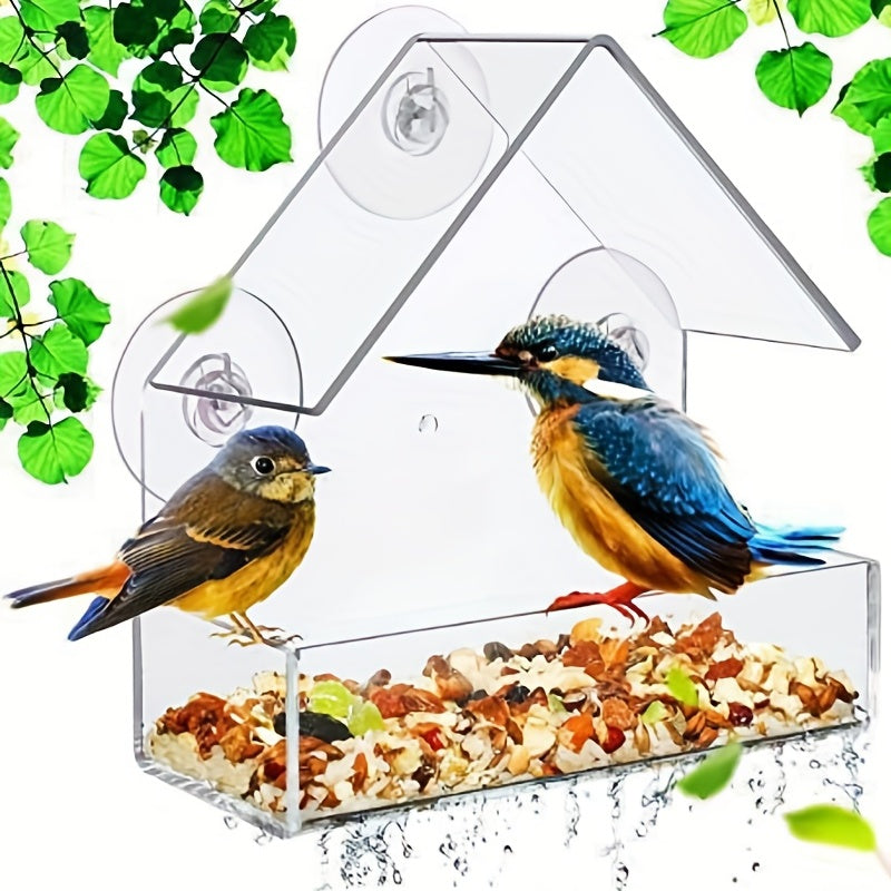 Acrylic Parrot Bird House Outdoor Feeder