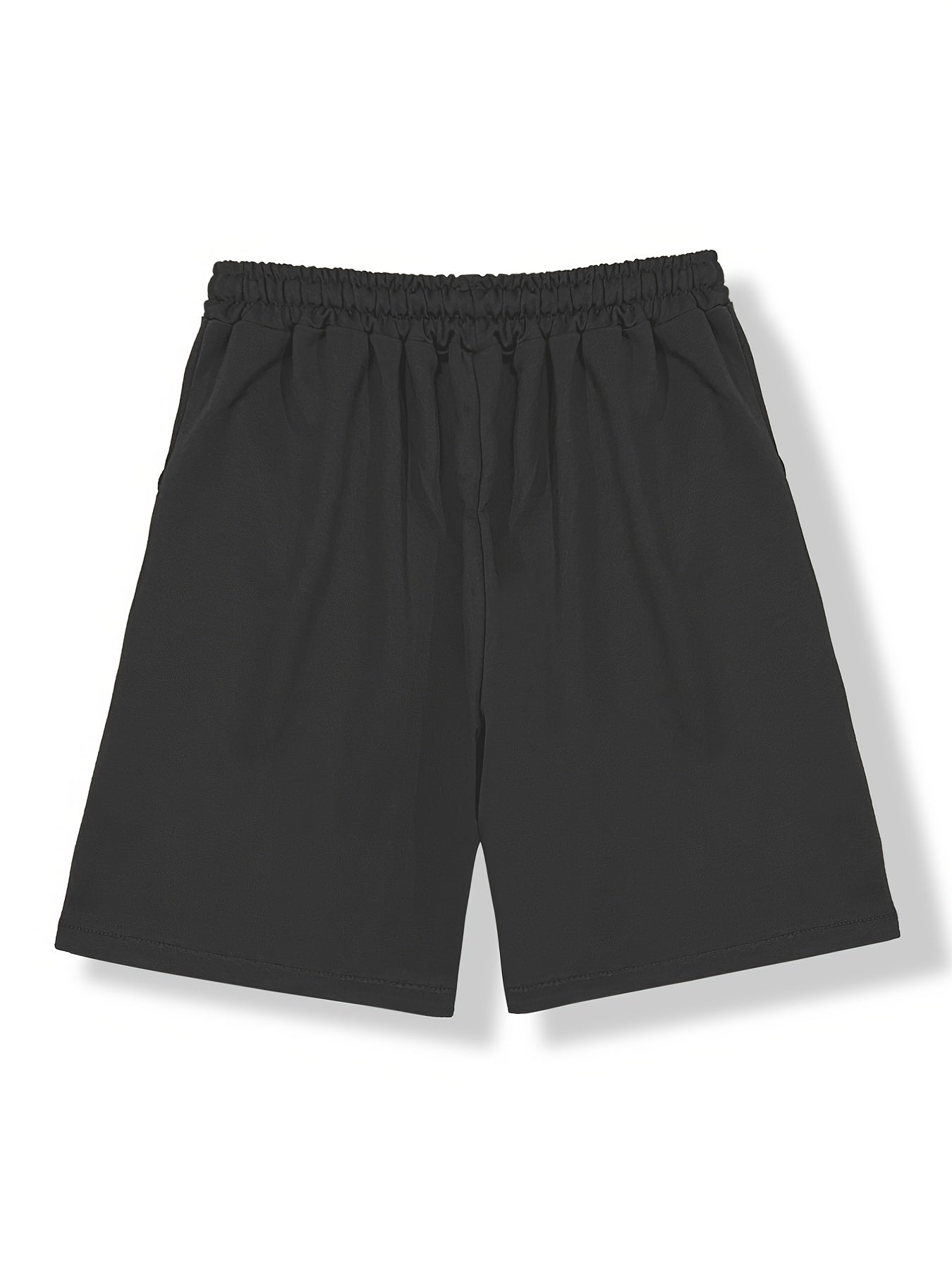 Men's Big V Letter Print Casual Drawstring Shorts