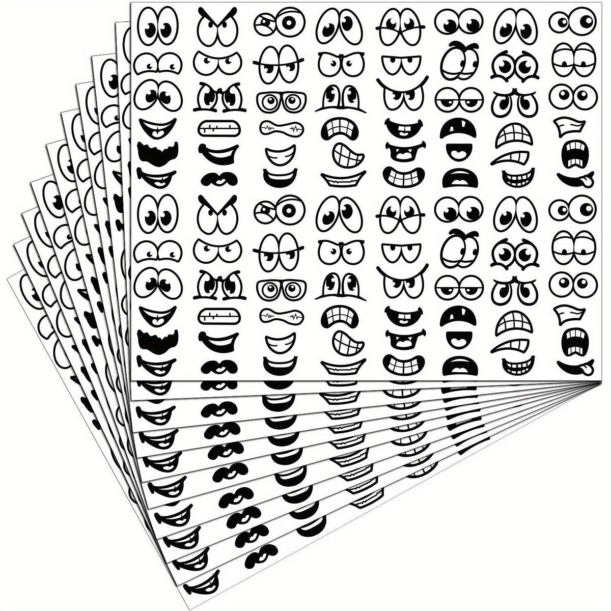 960pcs Halloween Stickers Eye Mouth Cartoon Labels for DIY Scrapbooking