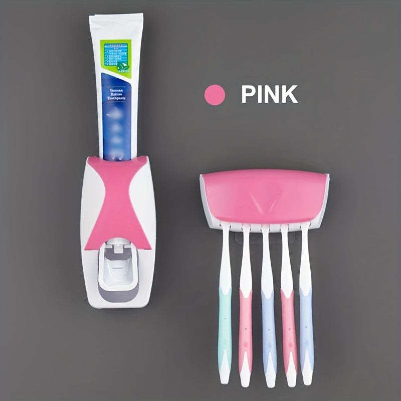 Automatic Toothpaste Dispenser and Toothbrush Holder