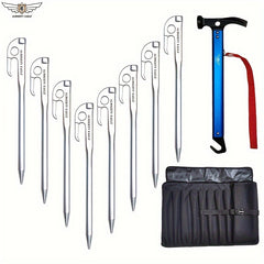 8pcs 420 Stainless Steel Ground Nails Camping Tent Canopy Stakes
