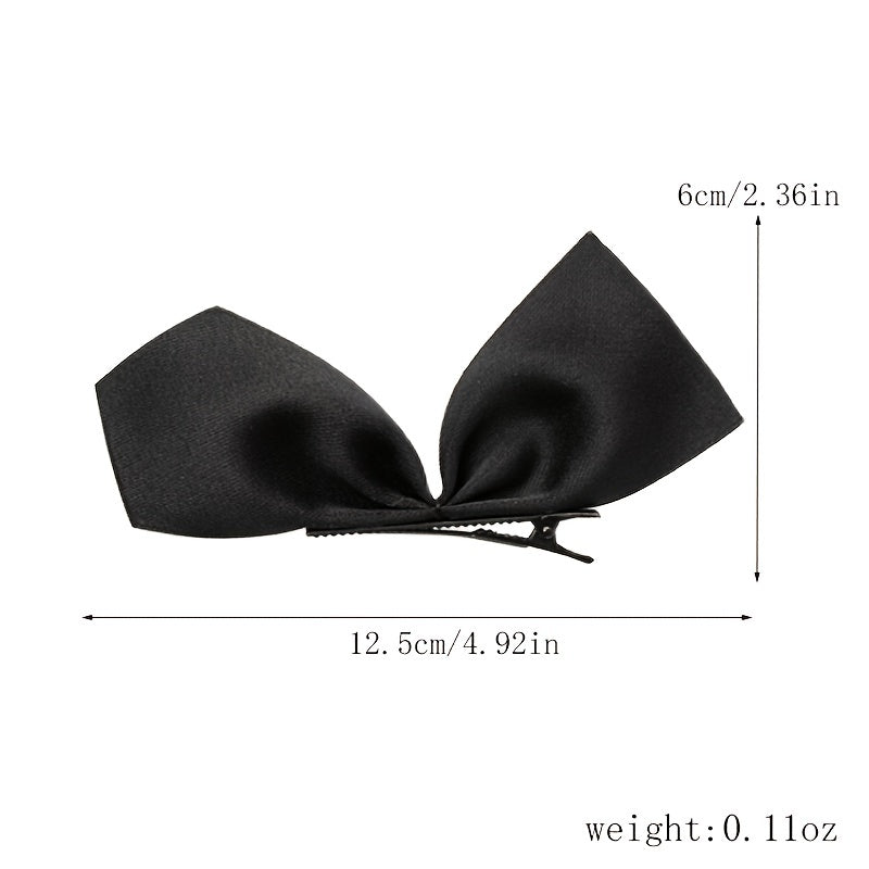 Bow French Barrette Solid Hair Clip Hairpin Daily Party Hair Accessories