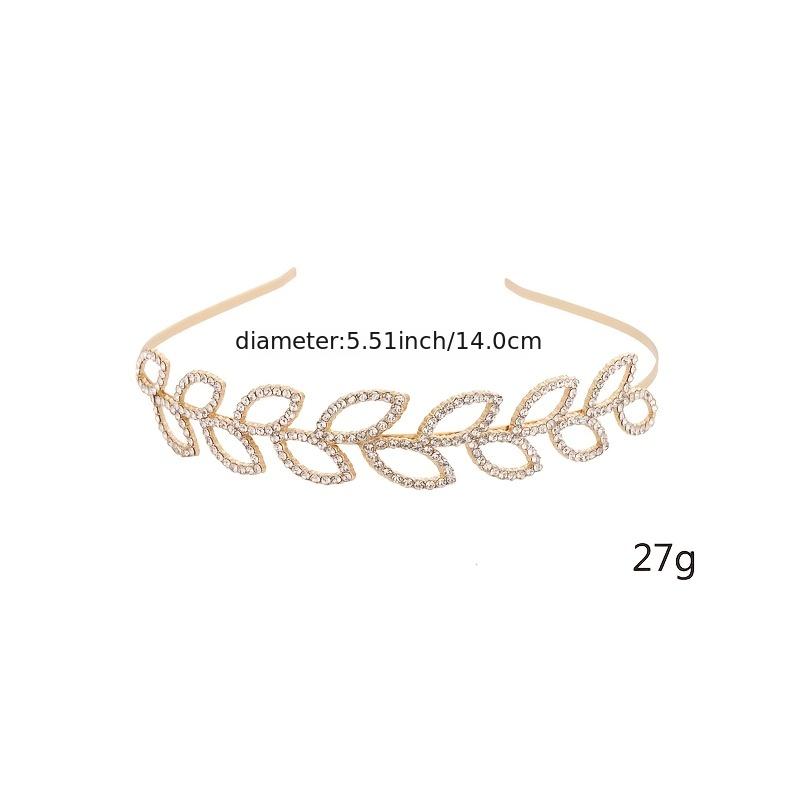 Golden Leaf Bridal Hairband Wedding Headpiece Crystal Headband
