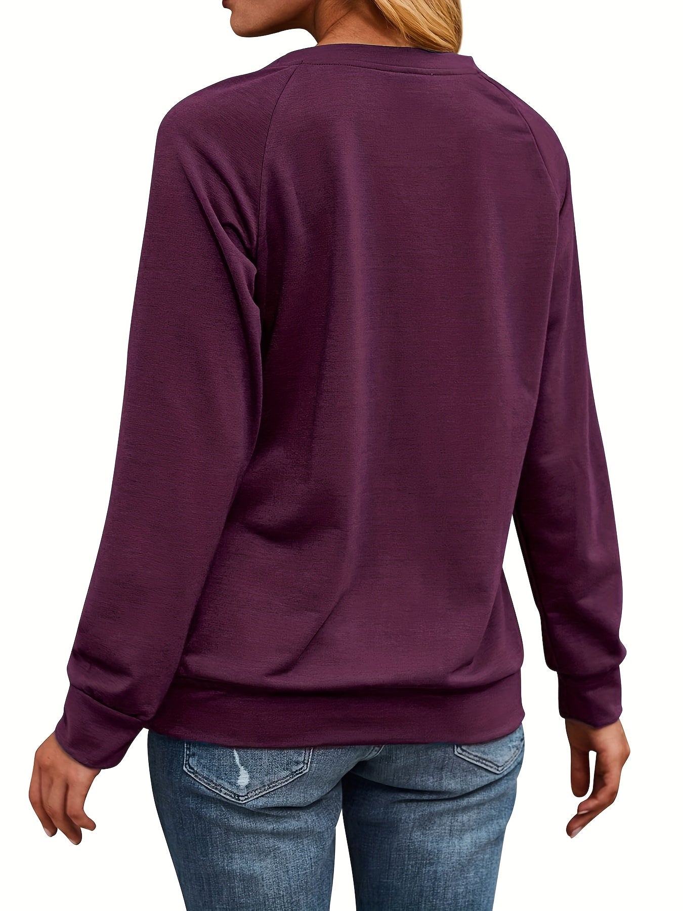 Dragonfly Print Sweatshirt Crew Neck Casual Long Sleeve Women's Clothing
