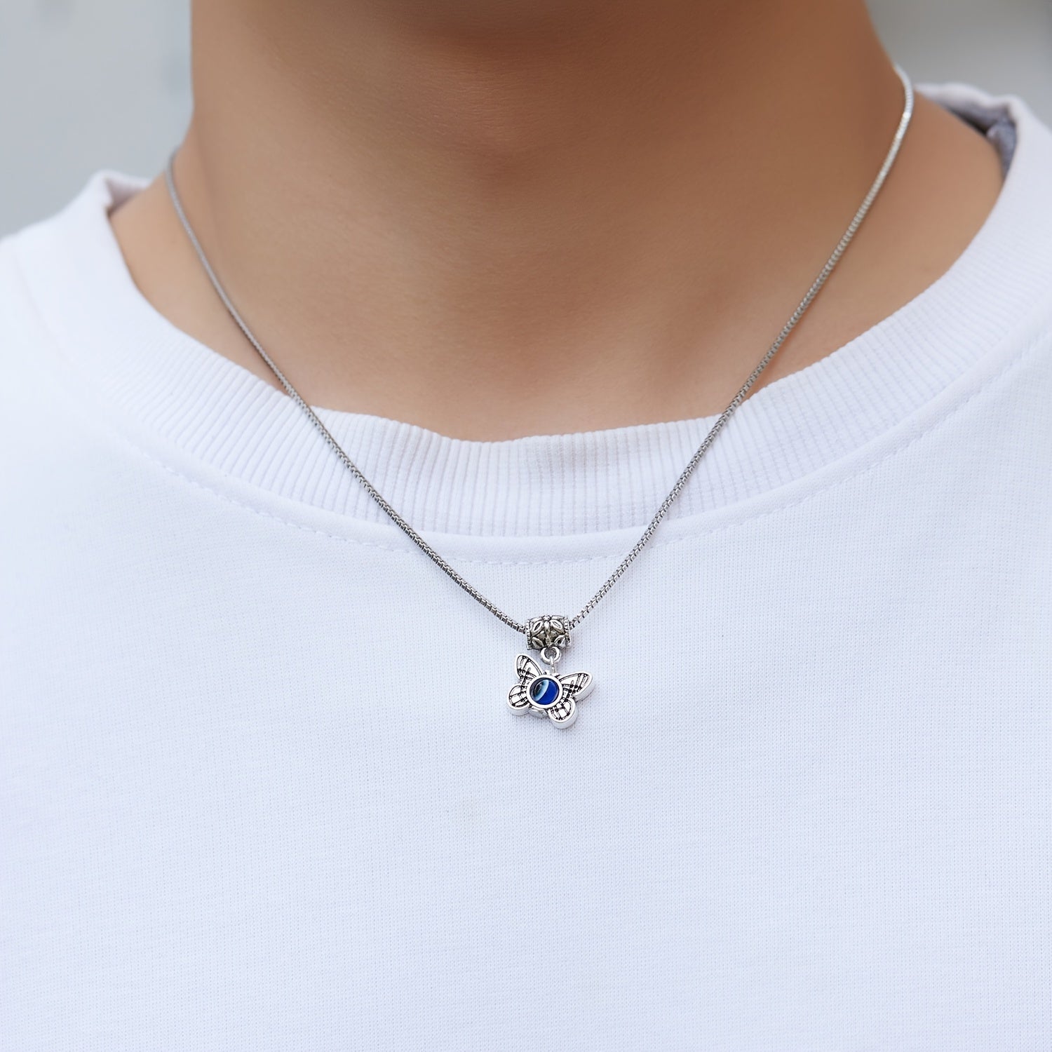 Eye Pendant Necklace Evil Eye Necklace Metal Chains Necklace