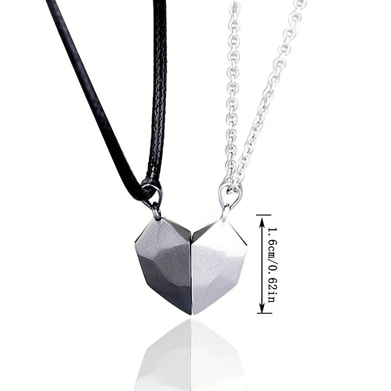 Magnet Heart Necklace Niche Gift Chain Men Women