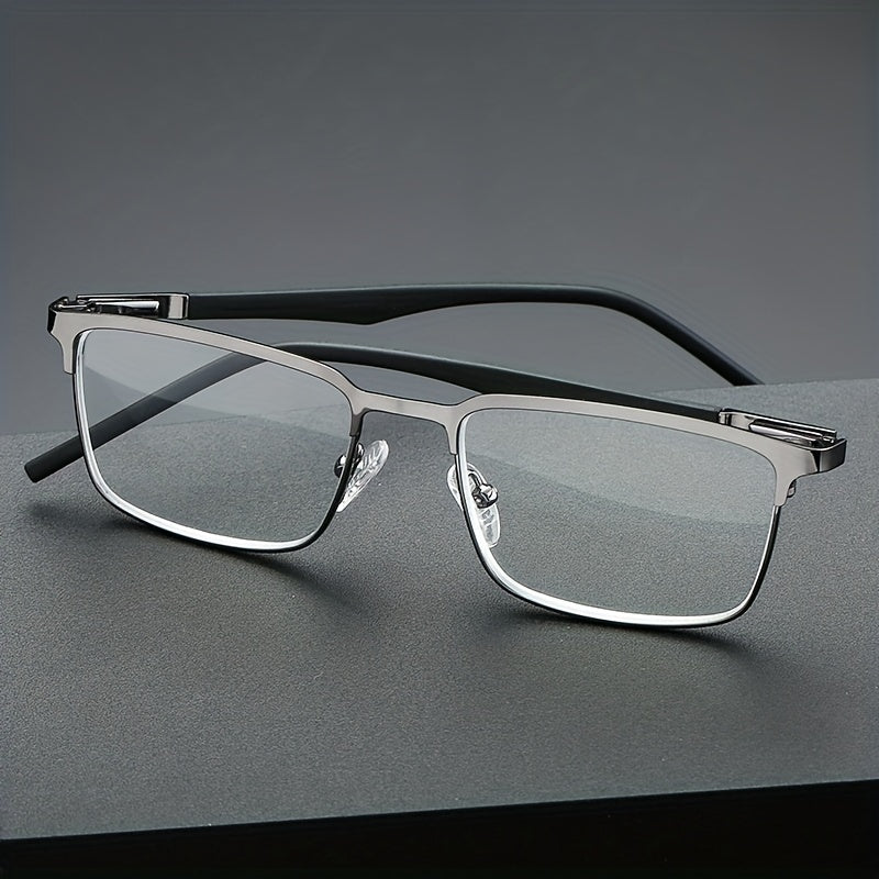 Men's Stainless Steel Business Glasses Anti Light Anti UV