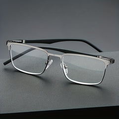 Men's Stainless Steel Business Glasses Anti Light Anti UV