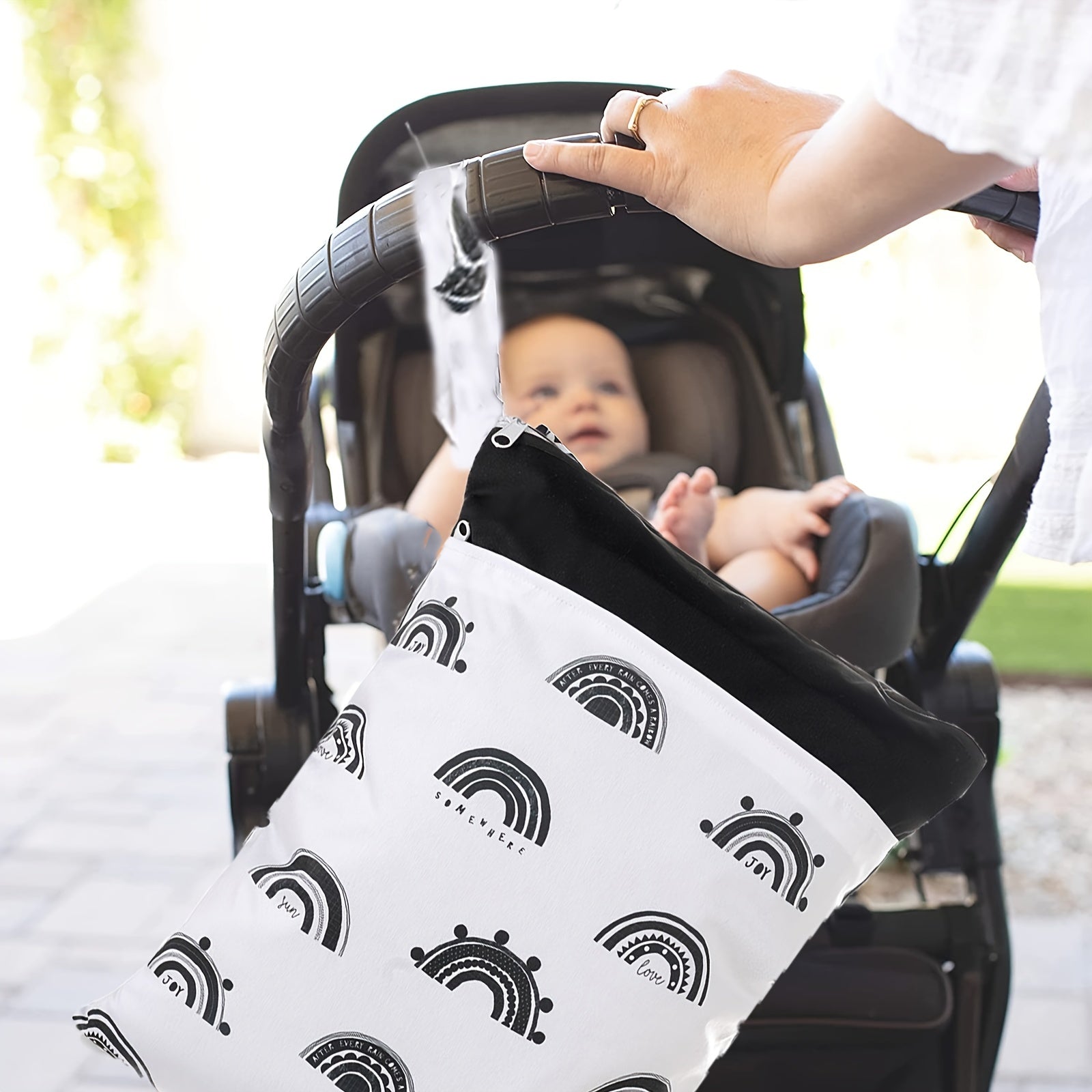 Reusable Wet Dry Bags for Baby Cloth Diapers - Stroller Toiletries Travel