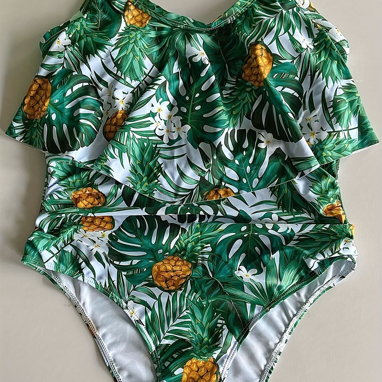  Vacay Swimsuit Women's Plus Tropical Print One Piece Swimsuit
