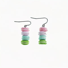 Cute Multicolored Macaroon Stack Earrings for Girls