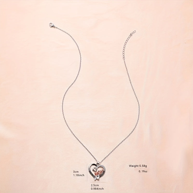 Heart Shape Mom Double Love Necklaces Men Jewelry