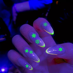 Glow in the Dark 3D Nail Decals DIY Nail Art Stickers for Girls